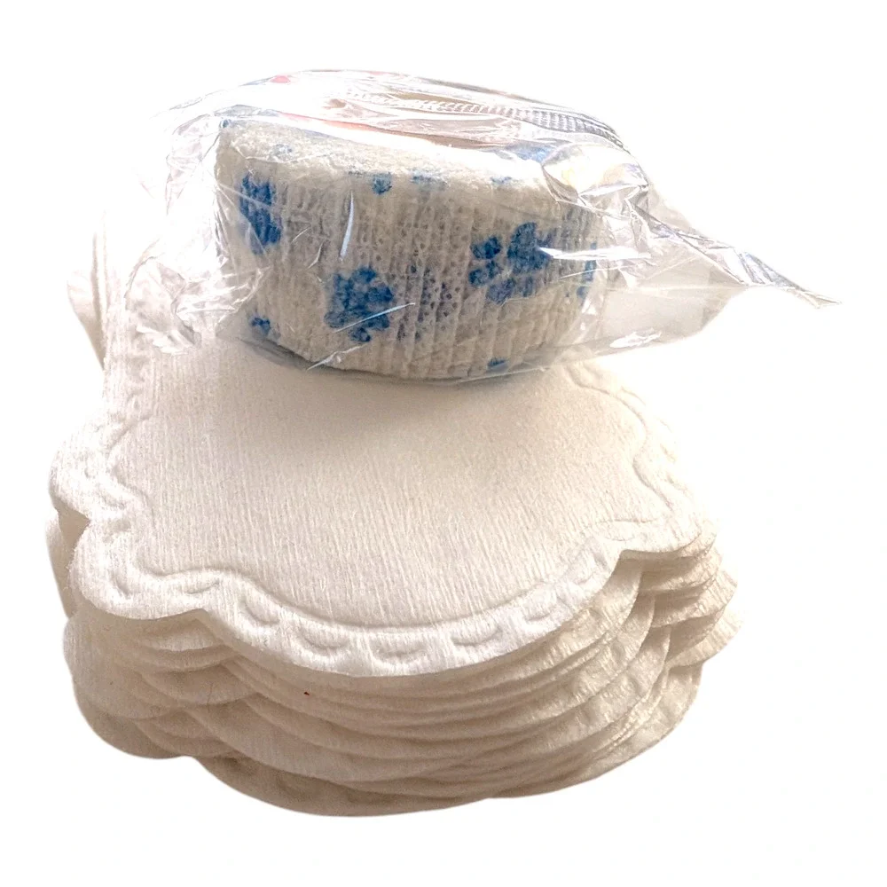 20 Pcs Disposable Waterproof‎ Pet Boots Paw Protectors with Bandage